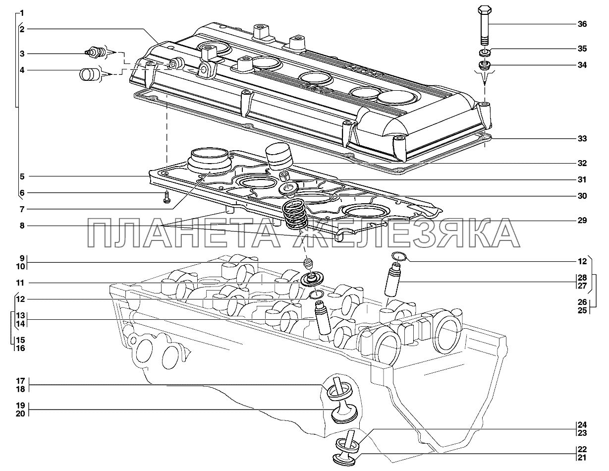 Клапаны и толкатели клапанов УАЗ-31519
